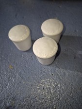 3 x Replacement White Radiator Valve Wheel Heads Handles Caps Only.Myson.