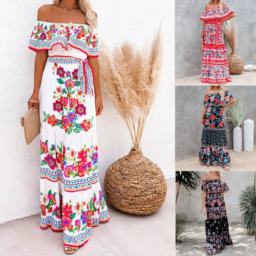 Women off shoulder - shoulder, kaftan