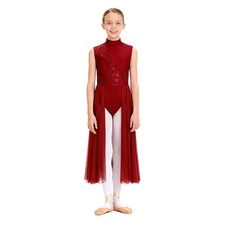 Girls Side Split Long Skirted