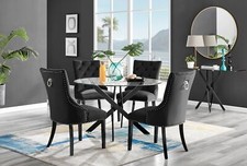 NOVARA 100cm Round Glass and
