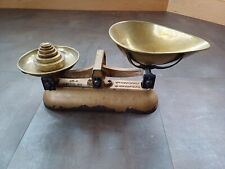 Antique W & T Avery Birmingham 2 LB brass Balance Scales Good Condition