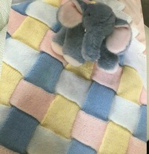 (B40) Knitting Pattern -  Baby DK Entrelac Pram Cover Blanket Measures 19" x 28"