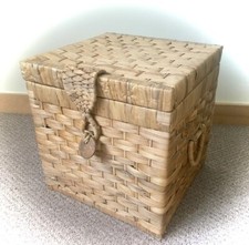 Wicker storage boxes. 1 x large. 2 x small. Decorative storage tables.