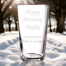 PERSONALISED 18th PINT GLASS 18th 21st 30th 40th 50th 60th  Birthday Gift Boxed