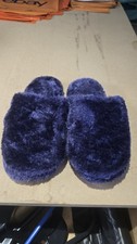 Cosy warm fluffy purple faux