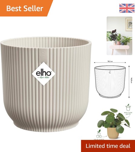 Sustainable 16cm ribbed flower - 16cm,