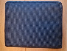 Textured Polyester Credit Card Wallet With Credit Card Sized Solar Calculator