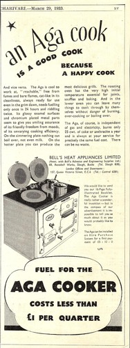 Original 1933 advert aga - original, 'aga
