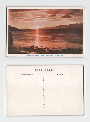 Sunset over loch linnhe seen - over,