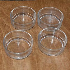 4 Glass Bowls Individual Serving Dishes Trifles Starters Dips 10cm Made in Italy