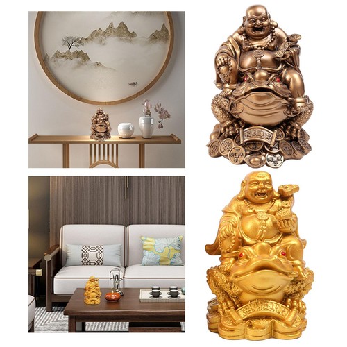 Laughing buddha sit statue - on,
