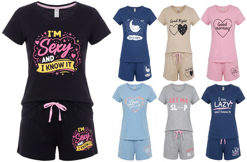 Ladies short pyjama set - short,