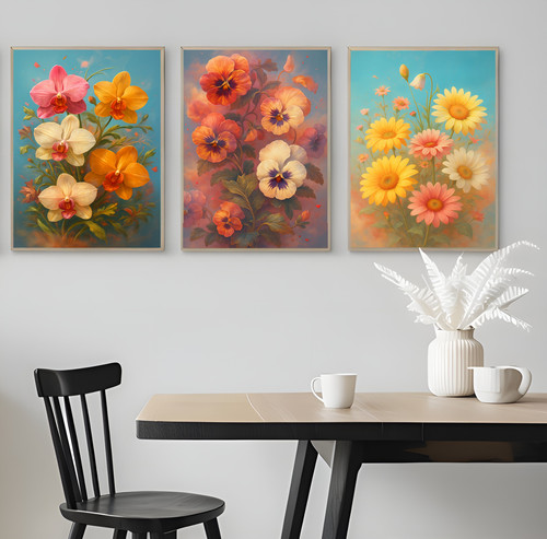 Set vibrant flower - vibrant,