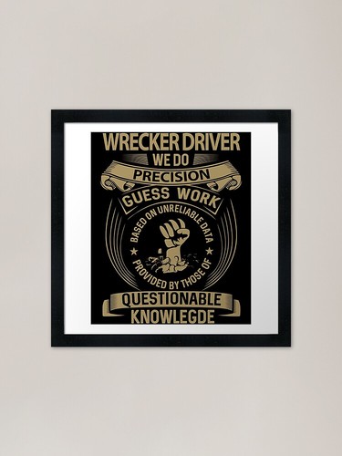 Wrecker driver framed art - wrecker,