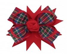 Tartan Ribbon Hair Bows Alligator Clip Or Brooch Pin School Bridesmaid ??