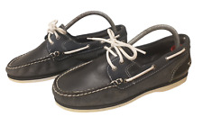Women's Timberland 2 Eye Navy Navy Blue Leather Boat Deck Shoes UK 6.5