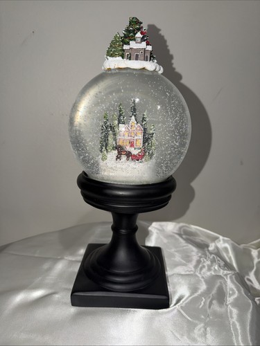 Christmas snow globe black - christmas,