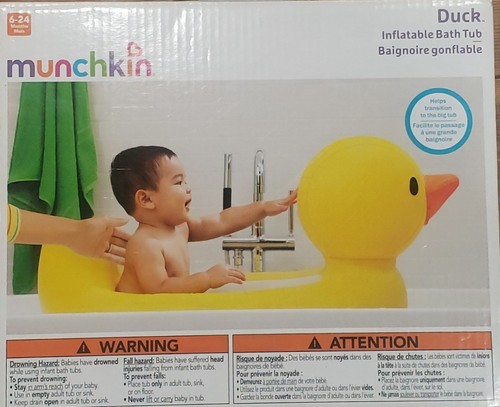 Munchkin inflatable duck tub - duck,