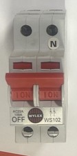 Wylex Main Switch Disconnector 100 Amp Double Pole Isolator WS102 