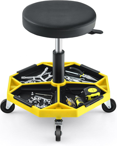 Rolling mechanic stool height - mechanic,