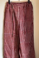 Fabindia Red Striped Trousers