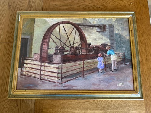 Vintage oil painting children - vintage,