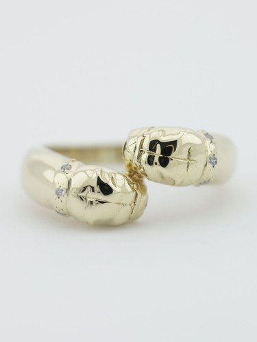 Gold diamond wrap - wrap-around, ring