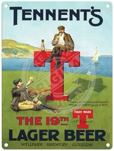Tennents lager beer metal - beer, |