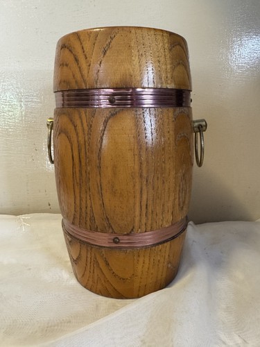 Vintage oak barrel - barrel, vase