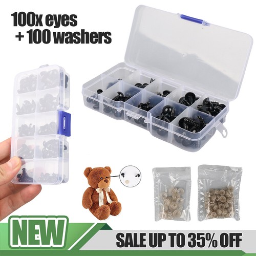100pcs plastic safety eyes - plastic,