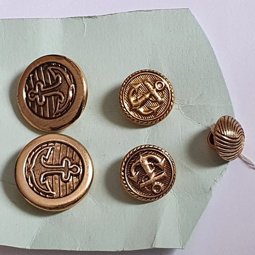 Vintage naval buttons set - vintage, of