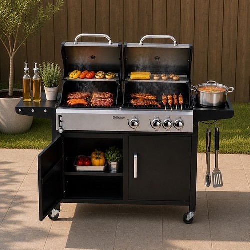 Large family gas bbq grill - large,