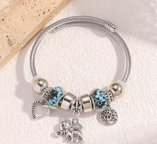 Silver look Charm Bracelet in
