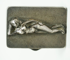 Antique Silver Nude Girl Asian