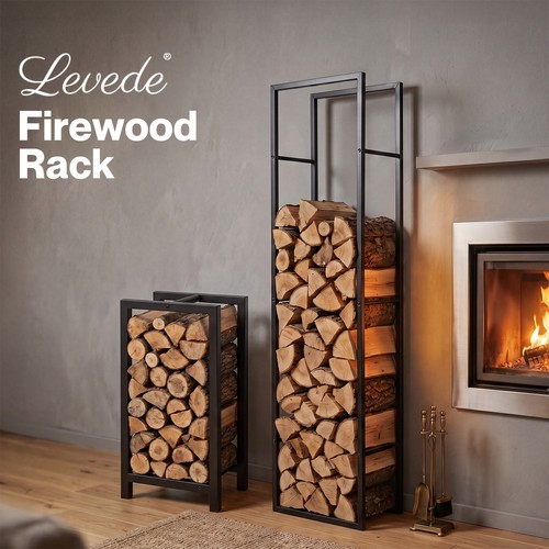 Levede firewood rack metal - rack,