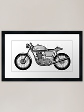 Cafacer Retro Motorbike Framed