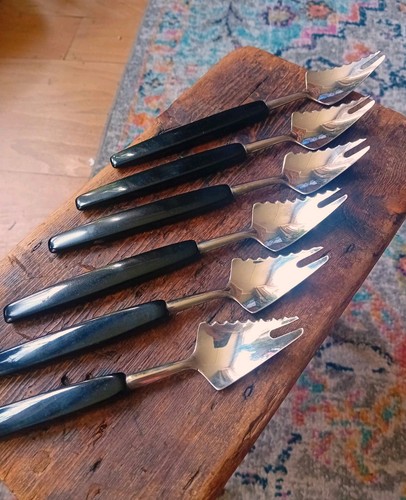 Vintage fork sporks - vintage, black