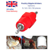 Chicken Nipple Drinker Poultry Water Feeder Hen Drinking Automatic Waterer Red