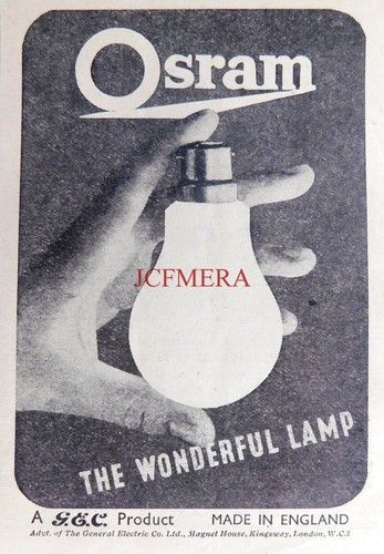 Ww2 gec osram lamp lightbulb - gec,