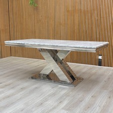 Furniture Village 'Dolce' Marble Effect Ceramic Top 180cm Fixed Dining Table NEW