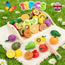 11Pcs Wooden Cutting Fruits