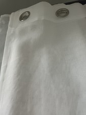 White Door Curtain with Chrome Ringtop Like Newp Great Looking Up