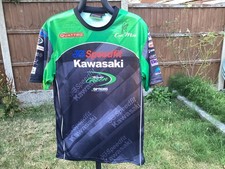 Leon Haslam British Superbikes Signed Speedfit Kawasaki Signed Team Shirt Med 