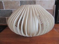 Midcentury space ship shape  Light Shade Ruffled Edge 23Cm High . MARKS .