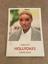 ANDREA ALI     (HOLLYOAKS) PRESIGNED CAST CARD