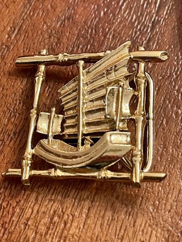 Vintage chinese junk ship - vintage,