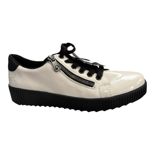 Bnwt rieker white shiny - white, patent