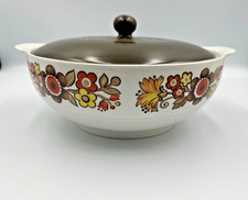Vintage Myott Festival Pattern Casserole Serving Dish With Lid Made In England