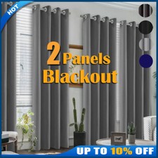 2PCS Blackout Curtains Eyelet
