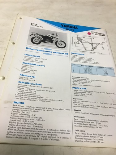 Yamaha xtz750 type - xtz750,